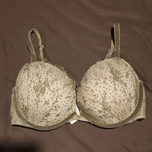 Elegant Olive Lace Bra